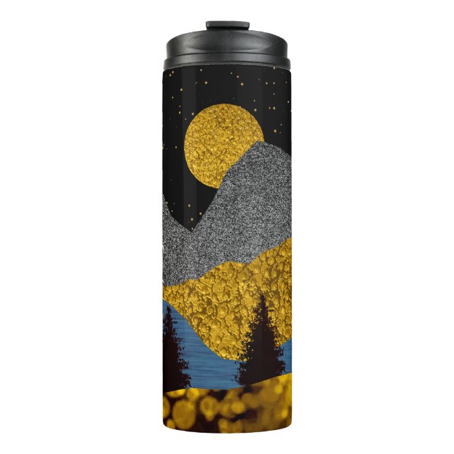 Goldene Nacht Thermosbecher (Vorderseite)