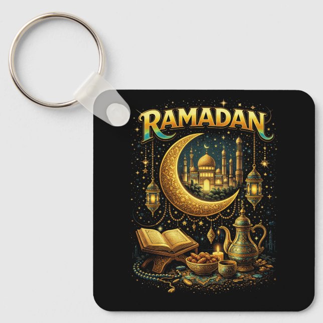 Goldene Nächte des Ramadan Schlüsselanhänger (Vorderseite)