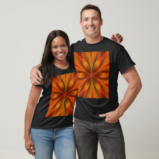 Goldene Narzisse Bohemian Blumen Grafik T-Shirt