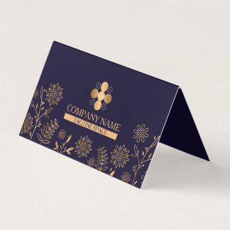 Goldene Navy geklappte Visitenkarte Visitenkarten