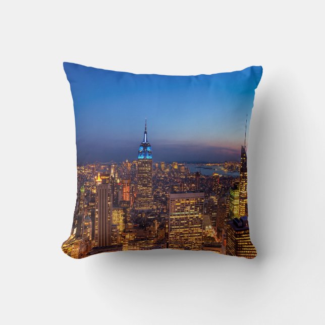 Goldene New- York CitySkyline Kissen (Vorderseite)