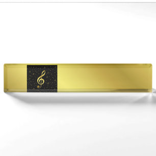 goldene Noten Namensplakette