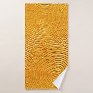 Goldene Oberfläche, goldener Hintergrund, Malerei Badehandtuch