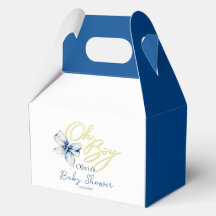 Goldene „Oh Boy“-Blumentypografie-Baby-Party