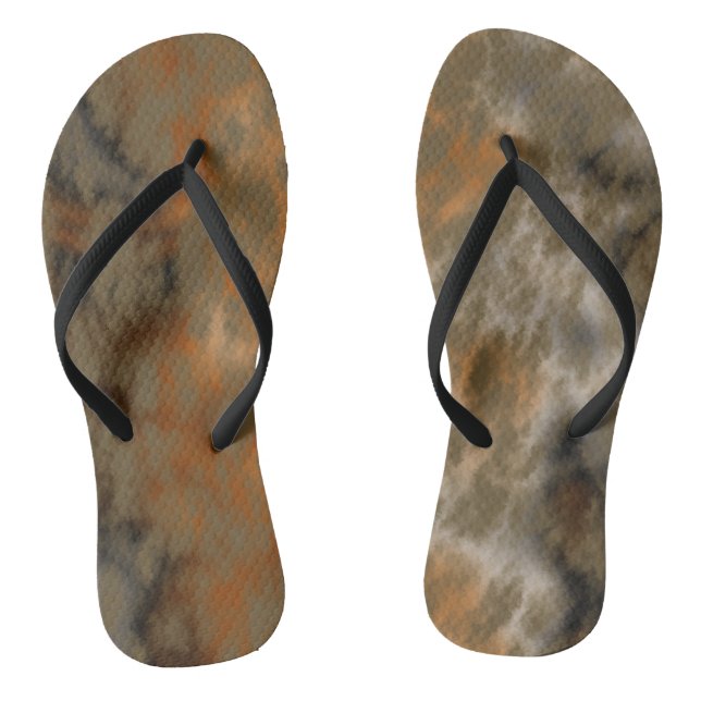 Goldene Olive Flip Flops (Fußbett)