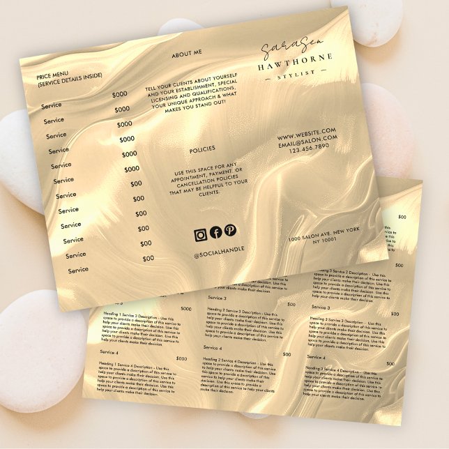 Goldene Opal-Broschüre Preisliste Muschel Holograf (Von Creator hochgeladen)