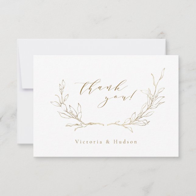 Goldene Orangensaft Dankeskarte (Vorderseite)