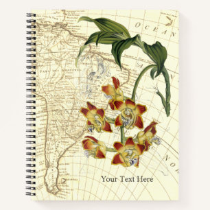 Goldene Orchidee Forschungsnotizbuch Notizbuch