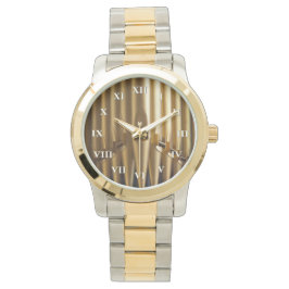 Goldene Orgelpfeifen Armbanduhr