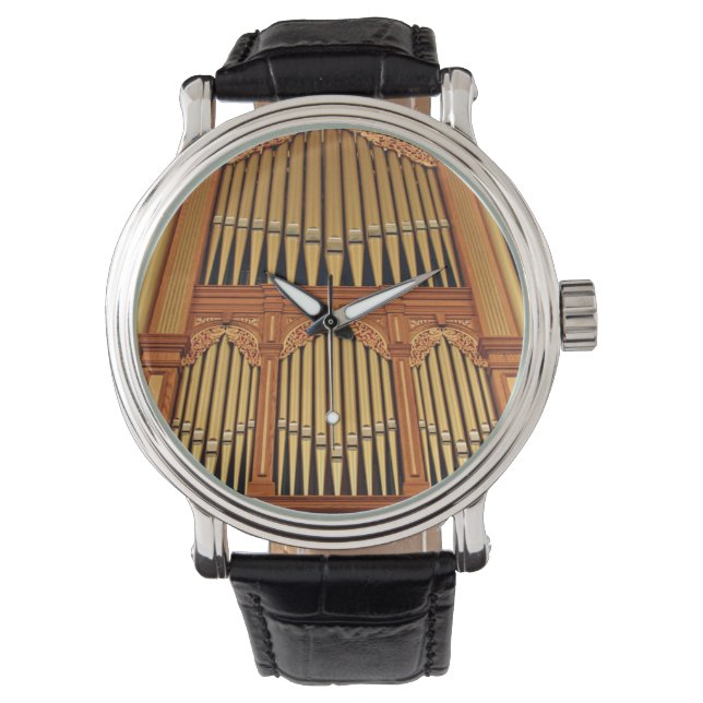 Goldene Orgelpfeifen Armbanduhr (Vorderseite)
