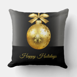 Goldene Ornament Holiday Throw Kissen
