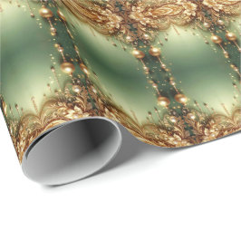 Goldene Ornamente Feiertags-Geschenkpapier Geschenkpapier