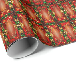 Goldene Ornamente Feiertags-Geschenkpapier Geschenkpapier