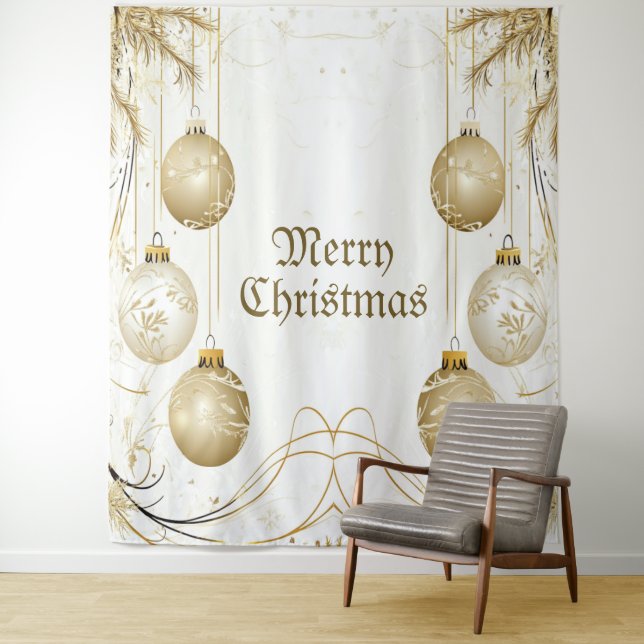 Goldene Ornamente Weihnachten Wandteppich (Beispiel)
