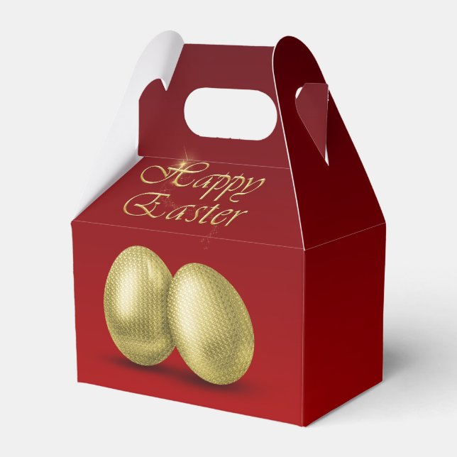 Goldene Ostereier - Gefälligkeitsboxen Gable Geschenkschachtel (Vorderseite)
