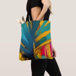 Goldene Palme – Abstrakte tropische Energie Tasche