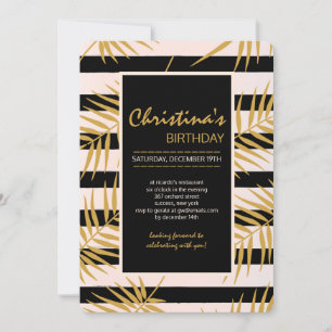 Goldene Palmen Einladung