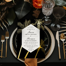 goldene Palmen, raffinierte tropische Hochzeit