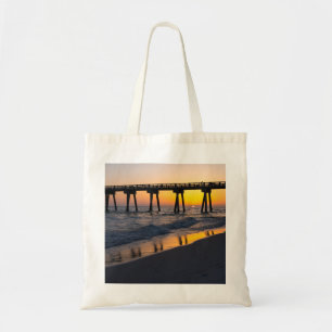 Goldene Panama City Beach Sonnenuntergangs Reflexi Tragetasche