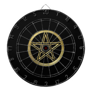 Goldene Pentagramm Dartscheibe