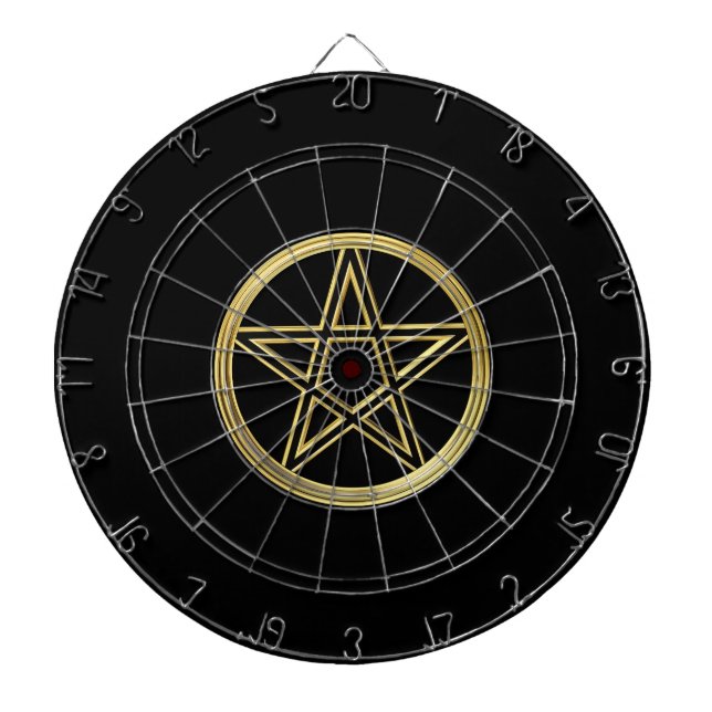 Goldene Pentagramm Dartscheibe (vorne)