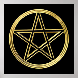 Goldene Pentagramm Poster