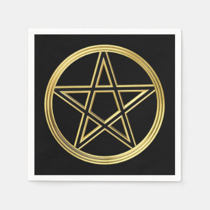 Goldene Pentagramm Serviette