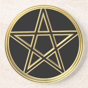 Goldene Pentagramm Untersetzer