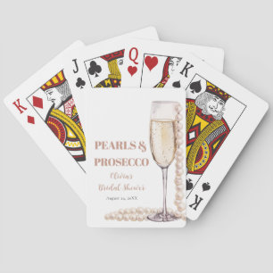 Goldene Perlen und Prosecco Klassische Spielkarten