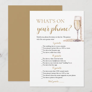 Goldene Perlen und Prosecco What's On Your Phone S Einladung