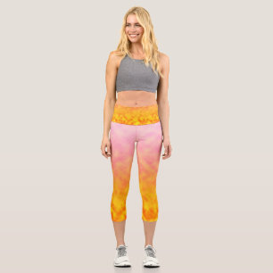 Goldene Petal-Täuschung Capri Leggings