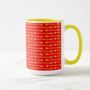 Goldene Pfeilmuster Tasse