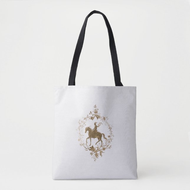 Goldene Pferdekunst  Tasche (Vorderseite)