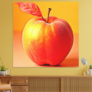 Goldene Pfirsich-Perfektion-Design Leinwanddruck