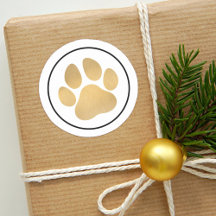 Goldene Pfoten Lover Paw Print Holiday