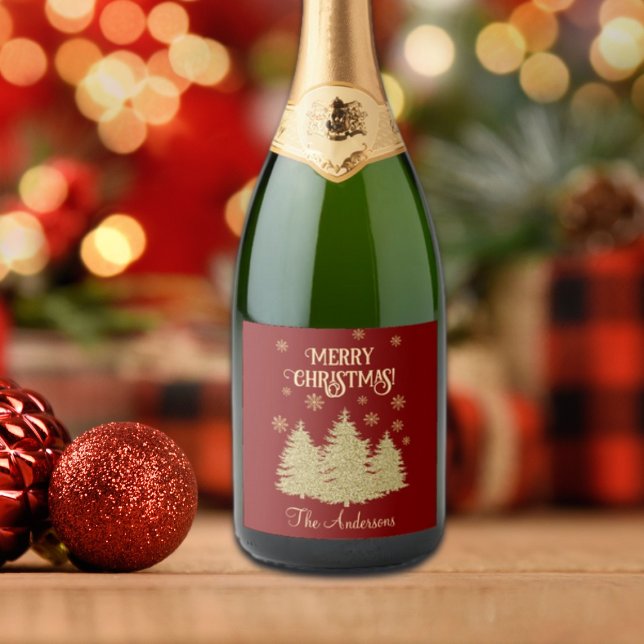 Goldene Pine Trees Gold Schneeflocken (Von Creator hochgeladen)