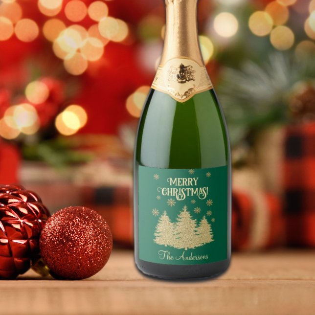 Goldene Pine Trees Gold Schneeflocken (Von Creator hochgeladen)