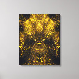 Goldene Plasma-Energie-Fraktal-Kunst Leinwanddruck
