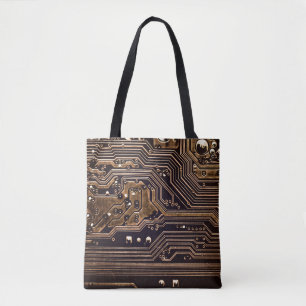 Goldene Platine. Elektronische Computerhardware Tasche