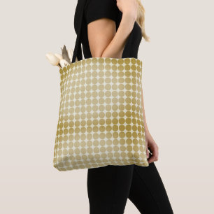 Goldene Polka-Punkte Nahtloses Muster Tasche