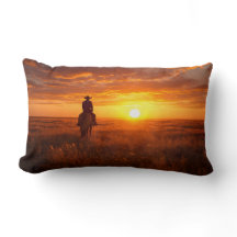 Goldene Prairie-Cowboy-Sonnenuntergang-Farmhouse-K