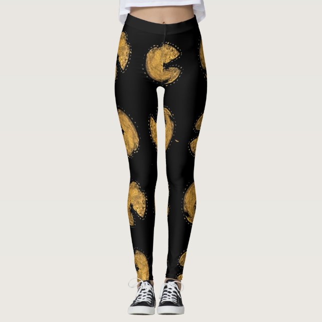 Goldene Print-Leggings Leggings (Vorderseite)