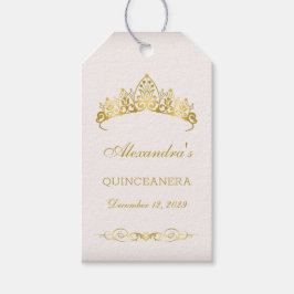 Goldene Prinzessin Tiara Quinceanera Geschenkanhänger