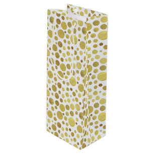 Goldene Punkt-Wein-Geschenk-Tasche Geschenktüte Für Weinflaschen