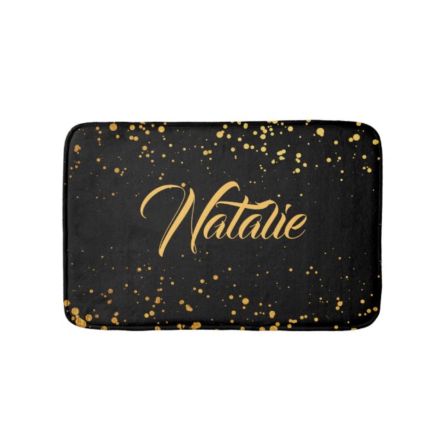 Goldene Punkte Badematte (Vorderseite)