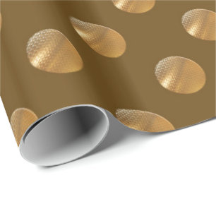Goldene Punkte der Polkas Geschenkpapier