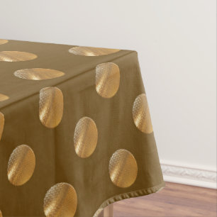 Goldene Punkte der Polkas Tischdecke