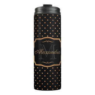 Goldene Punkte Thermosbecher