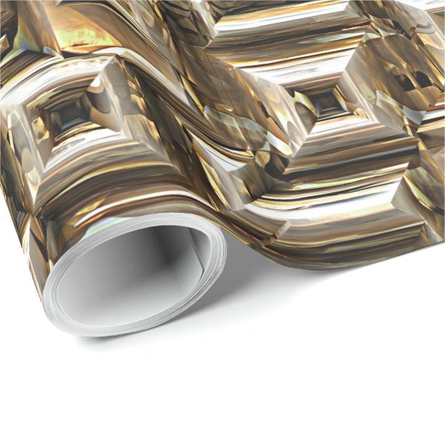 Goldene Pyramiden 1 Geschenkpapier (Rolleneckpunkt)