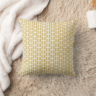 Goldene Quadrate Design Kissen